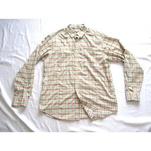 Men's Bob Timberlake Polyester Plaid Outdoor Long Sleeve Shirt Sz M (MT575)